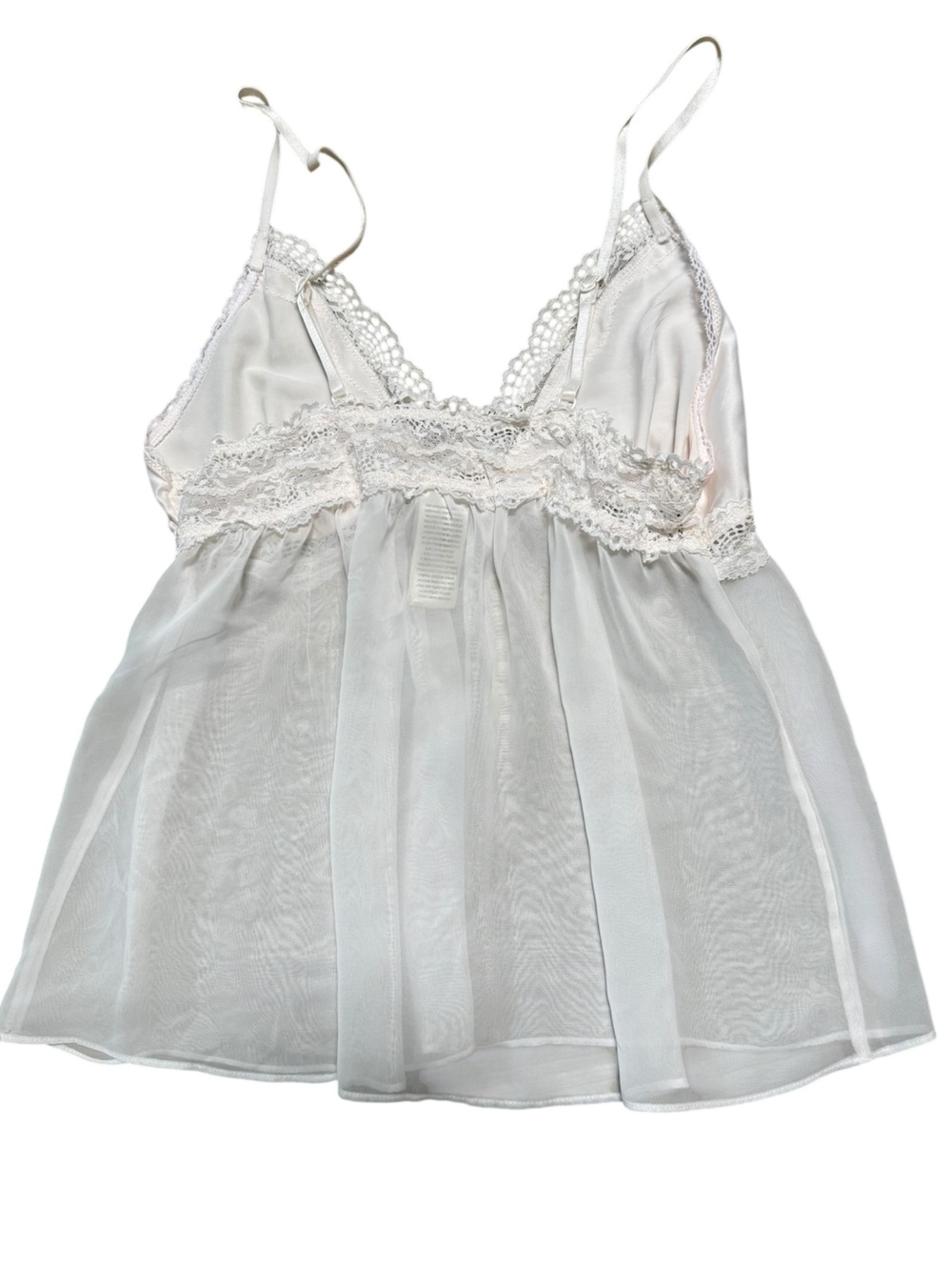 In Bloom by Jonquil Romantic Coquette Lace Babydoll Cami Pink Ivory Medium